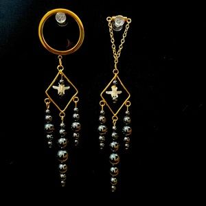 Hematite and bone hanger tunnels 1inch